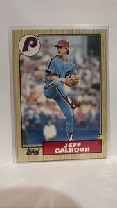 #16T Jeff Calhoun Philadelphia Phillies 1987 Topps Baseball Card