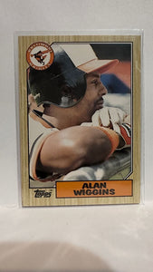 #126T Alan Wiggins Baltimore Orioles 1987 Topps Baseball Card