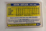 #111T Kevin Seitzer Kansas City Royals 1987 Topps Baseball Card