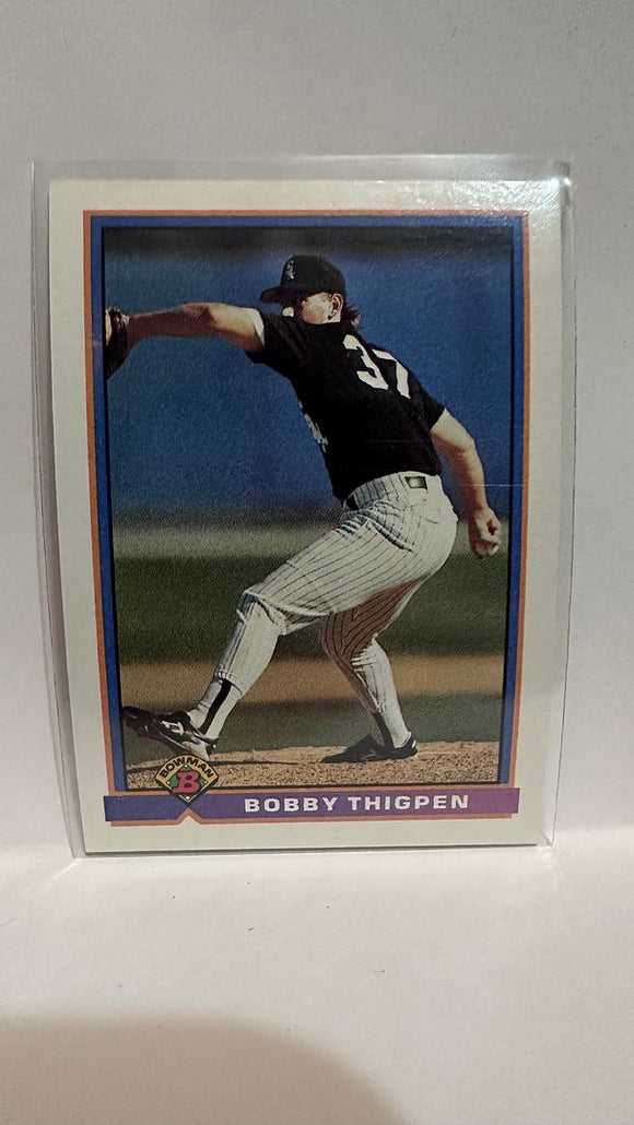 #342 Bobby Thigpen Chicago White Sox 1991 Bowman Baseball Card