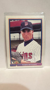 #332 Todd Ritchie Minnesota Twins 1991 Bowman Baseball Card