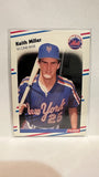 #144 Keith Miller New York Mets 1988 Fleer Baseball Card