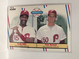 #648 Greg Jelks Tom Newell Prospects Philadelphia Phillies 1988 Fleer Baseball Card