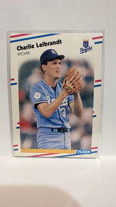 #263 Charlie Leibrandt Kansas City Royals 1988 Fleer Baseball Card