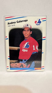 #184 Andres Galarraga Montreal Expos 1988 Fleer Baseball Card