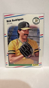 #293 Rick Rodriguez Oakland Athletics 1988 Fleer Baseball Card