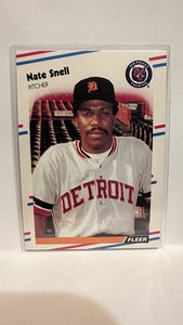 #70 Nate Snell Detroit Tigers 1988 Fleer Baseball Card