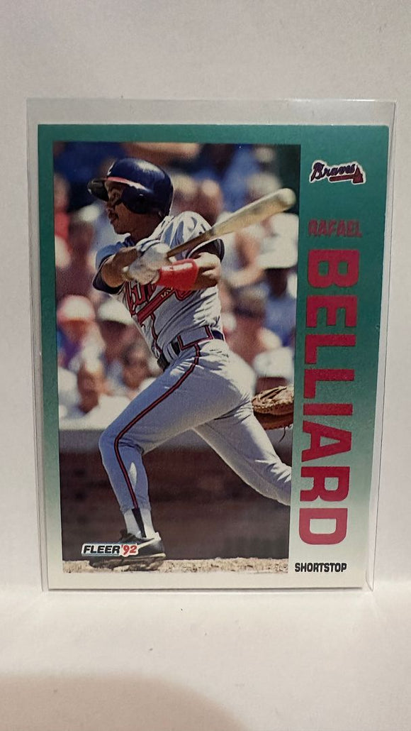 #351 Rafael Belliard Atlanta Braves 1992 Fleer Baseball Card