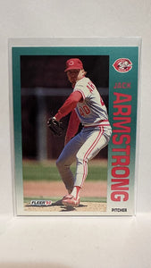 #398 Jack Armstrong Cincinnati Reds 1992 Fleer Baseball Card