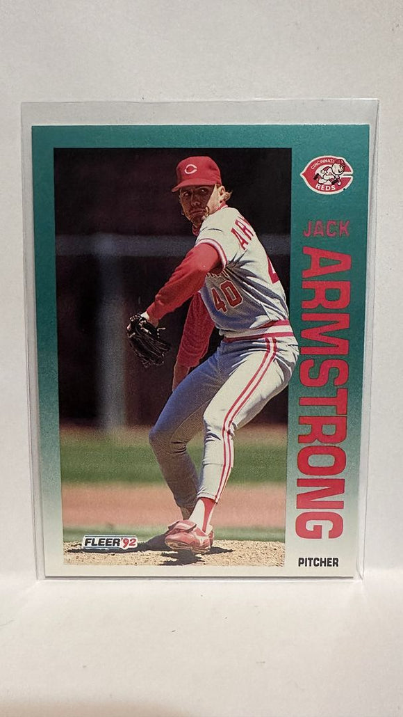 #398 Jack Armstrong Cincinnati Reds 1992 Fleer Baseball Card