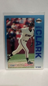 #22 of 24 Will Clark The Performer SAN Francisco Giants 1992 Fleer Baseball Card