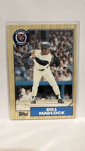 #71T Bill Madlock Detroit Tigers 1987 Topps Baseball Card