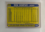 #28T Rick Dempsey Cleveland Indians 1987 Topps Baseball Card