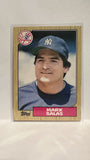 #107T Mark Salas New York Yankees 1987 Topps Baseball Card