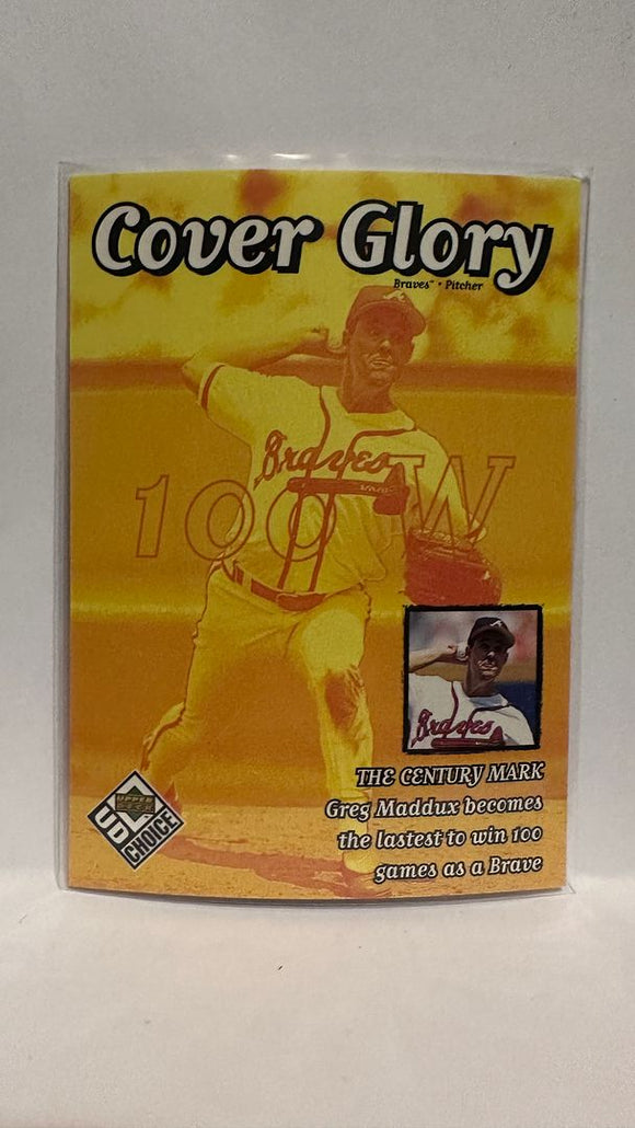 #35 Greg Maddux Cover Glory Atlanta Braves 1999 Upper Deck Choice Baseball Card