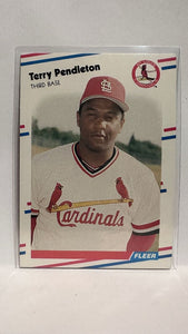 #46 Terry Pendleton St Louis Cardinals 1988 Fleer Baseball Card