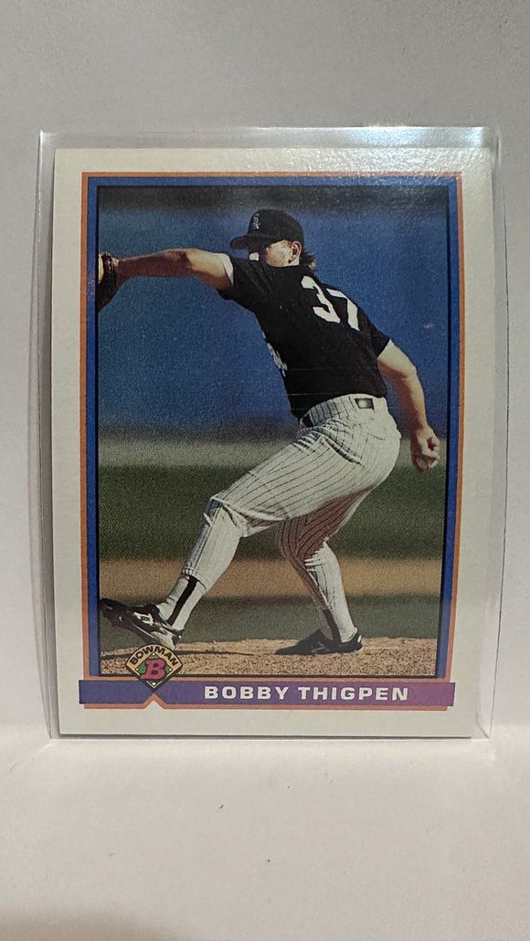 #342 Bobby Thigpen Chicago White Sox 1991 Bowman Baseball Card