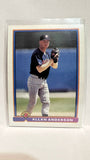 #327 Allan Anderson Minnesota Twins 1991 Bowman Baseball Card