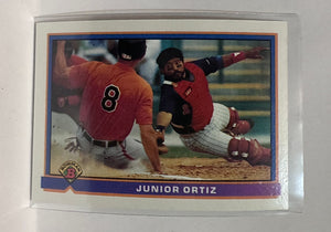 #328 Junior Ortiz Minnesota Twins 1991 Bowman Baseball Card