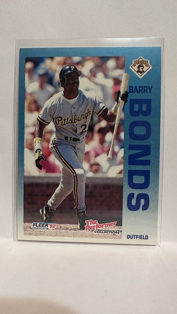 #23 of 24 Barry Bonds The Performer Pittsburgh Pirates 1992 Fleer Baseball Card