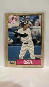 #125T Gary Ward New York Yankees 1987 Topps Baseball Card