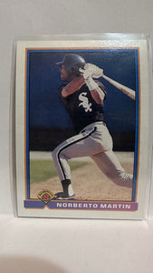 #346 Norberto Martin Chicago White Sox 1991 Bowman Baseball Card