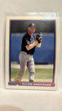 #327 Allan Anderson Minnesota Twins 1991 Bowman Baseball Card