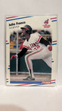 #609 Julio Franco Cleveland Indians 1988 Fleer Baseball Card