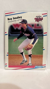 #22 Roy Smalley Minnesota Twins 1988 Fleer Baseball Card