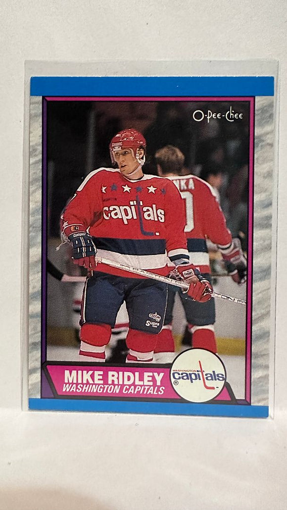 #165 Mike Ridley Washington Capitals 89-90 O-Pee-Chee Hockey Card