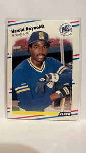 #388 Harold Reynolds Seattle Mariners 1988 Fleer Baseball Card