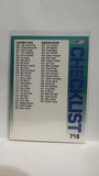 #718 Checklist  1992 Fleer Baseball Card