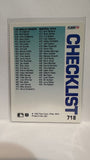 #718 Checklist  1992 Fleer Baseball Card