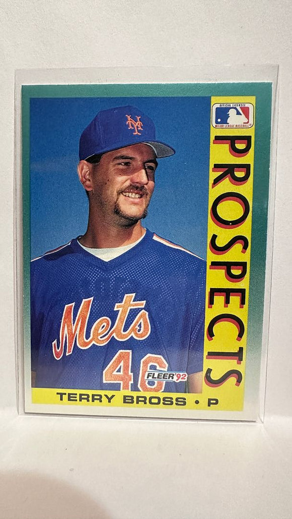 #653 Terry Bross Prospects New York Mets 1992 Fleer Baseball Card