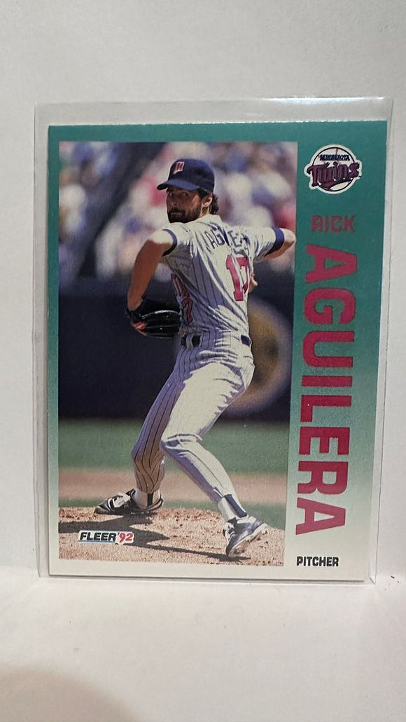 #195 Rick Aguilera  Los Angeles Angels 1992 Fleer Baseball Card