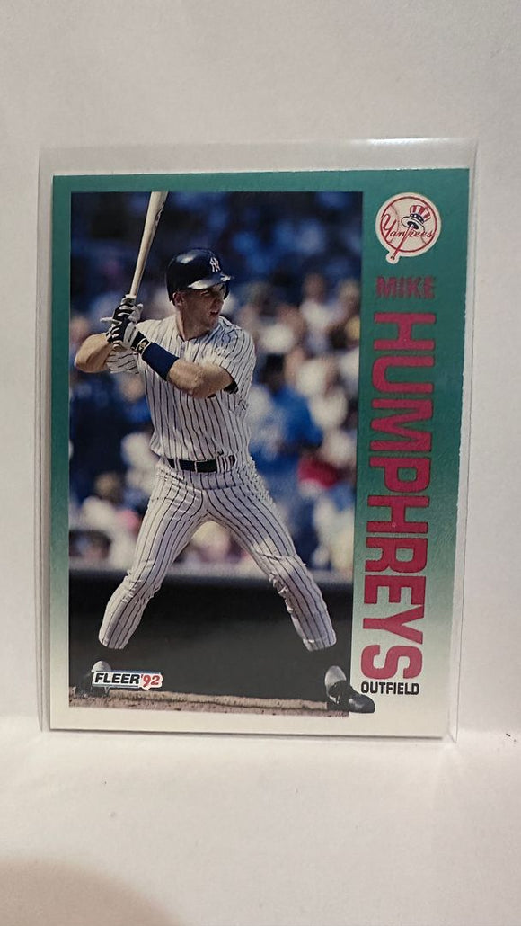 #231 Mike Humphreys New York Yankees 1992 Fleer Baseball Card