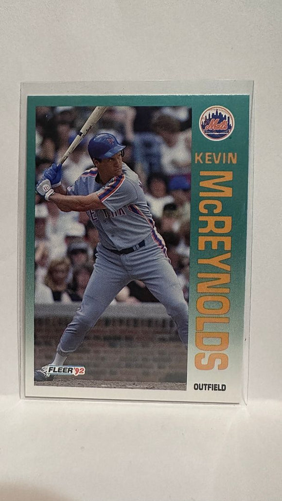 #512 Kevin McReynolds New York Mets 1992 Fleer Baseball Card