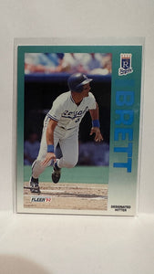 #154 George Brett Kansas City Royals 1992 Fleer Baseball Card