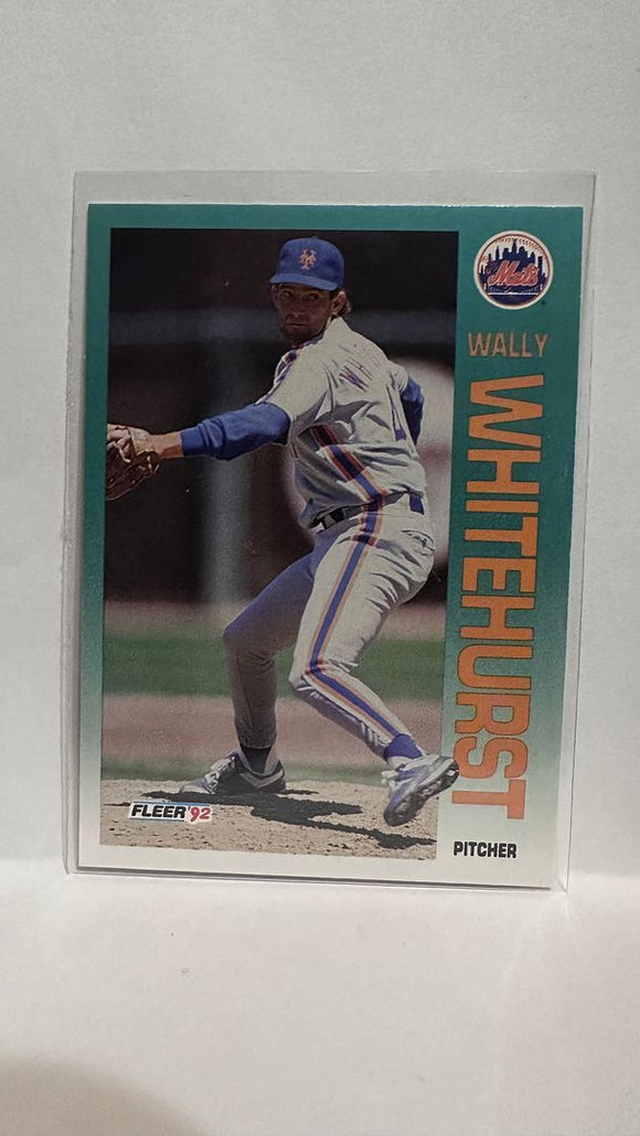 #519 Wally Whitehurst New York Mets 1992 Fleer Baseball Card