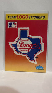 # Team Logo Stickers Texas Rangers 1991 Fleer Baseball Card