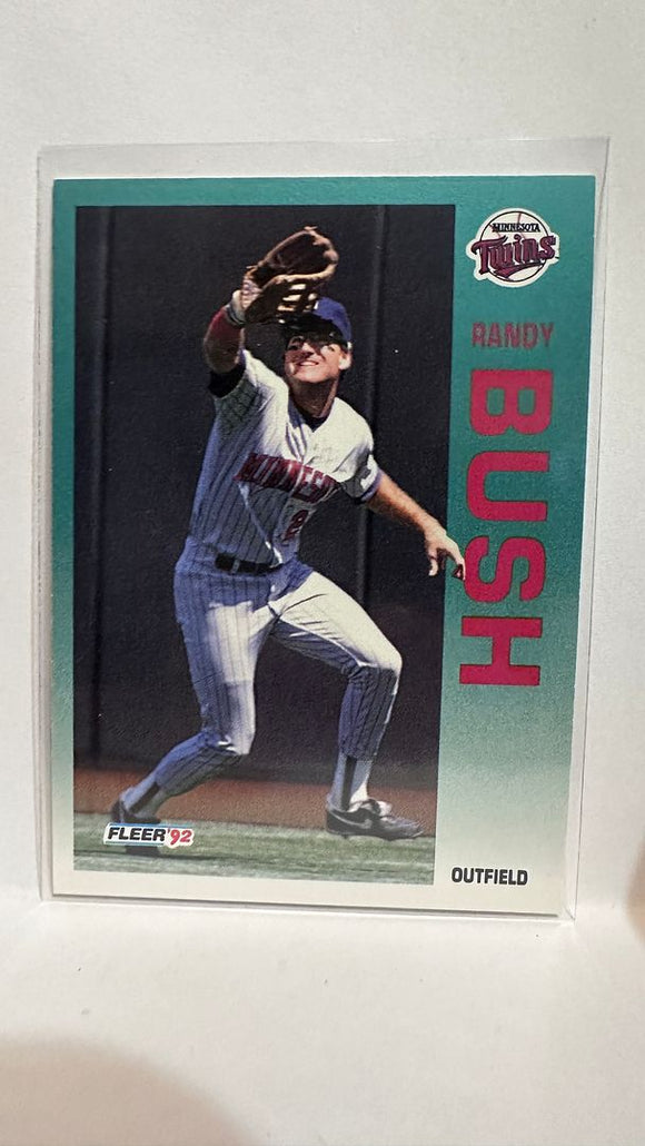 #198 Randy Bush Minnesota Twins 1992 Fleer Baseball Card