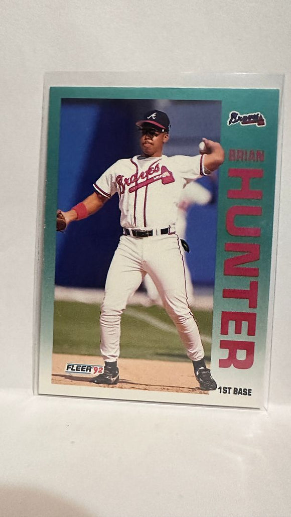 #359 Brian Hunter Atlanta Braves 1992 Fleer Baseball Card