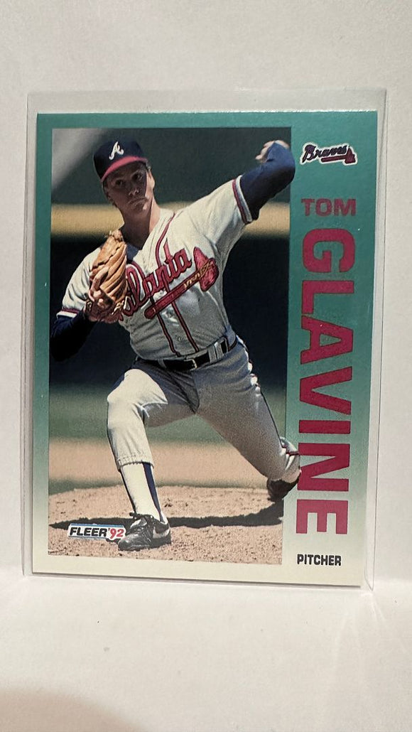 #358 Tom Glavine Atlanta Braves 1992 Fleer Baseball Card