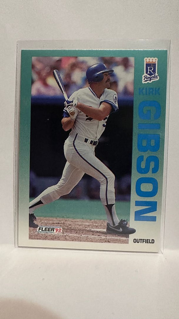 #157 Kirk Gibson Kansas City Royals 1992 Fleer Baseball Card