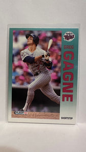 #202 Greg Gagne Minnesota Twins 1992 Fleer Baseball Card