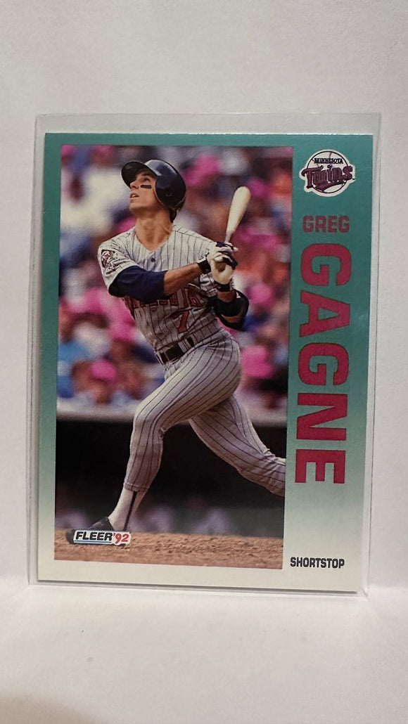 #202 Greg Gagne Minnesota Twins 1992 Fleer Baseball Card