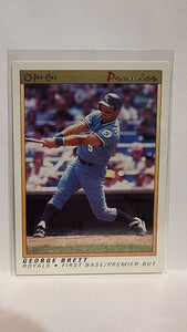 #14 George Brett Kansas City Royals 1991 O-Pee-Chee Premier Baseball Card