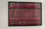 #600 Wade Boggs Boston Red Sox 1989 Topps Baseball Card