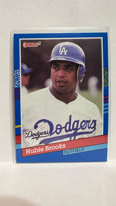 #349 Hubert Brooks Jr Los Angeles Dodgers 1991 Donruss Baseball Card