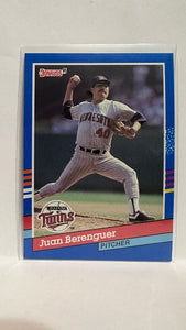 #340 Juan Berenguer Jr Minnesota Twins 1991 Donruss Baseball Card